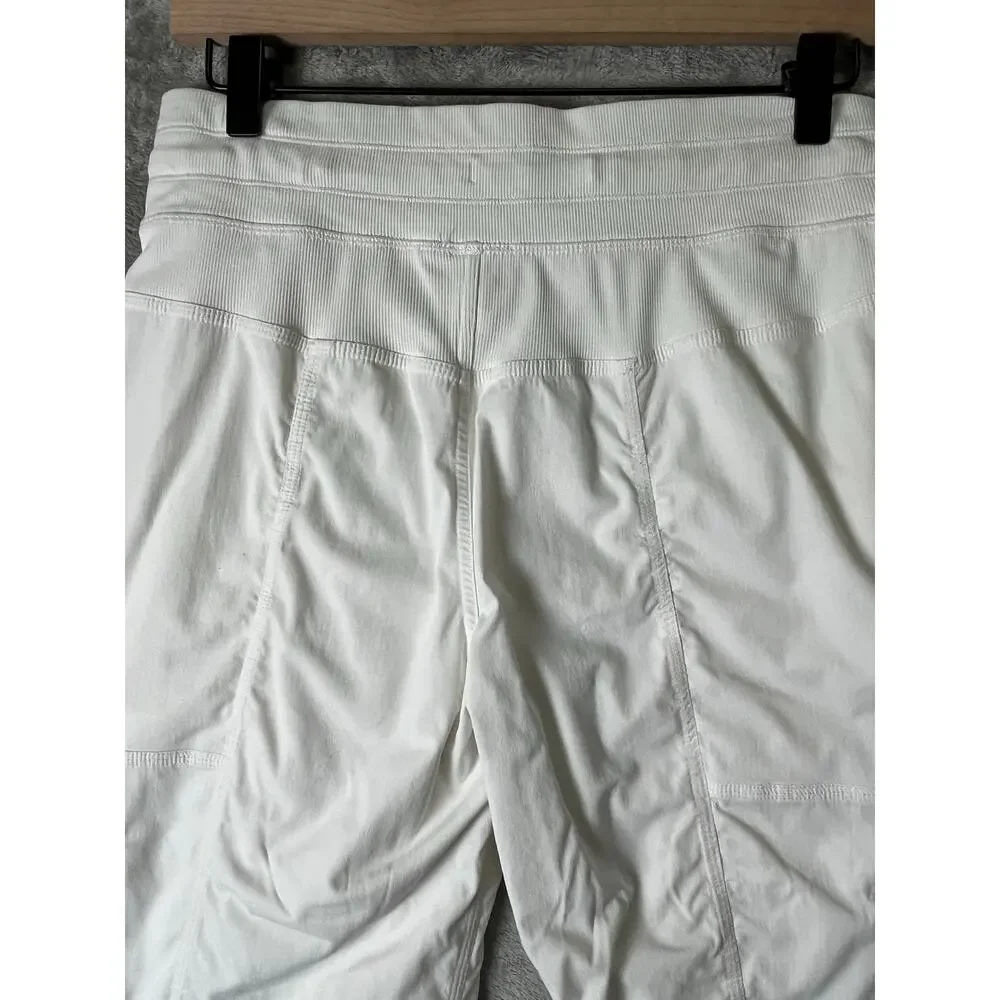 Lululemon Studio Pant II White Ruched Leg Women's Size 6 Relaxed